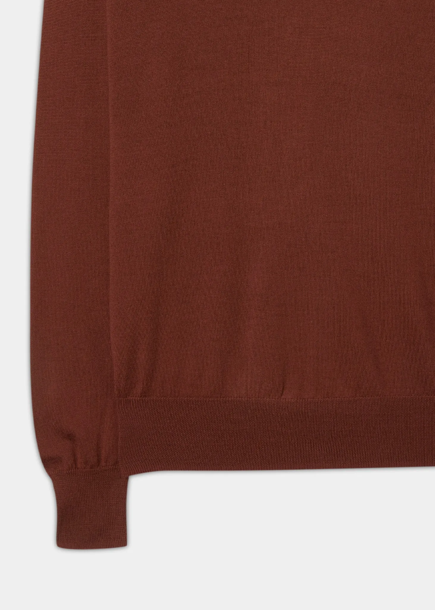 Millbreck Men's Merino Wool Jumper in Rusty - Regular Fit
