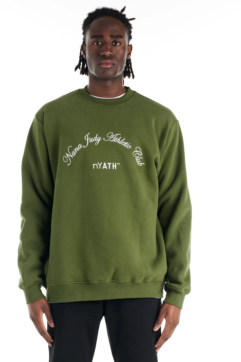nANA jUDY Mens La Brea Crew Neck Jumper - Khaki
