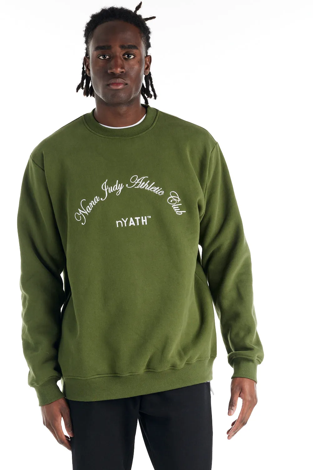 nANA jUDY Mens La Brea Crew Neck Jumper - Khaki
