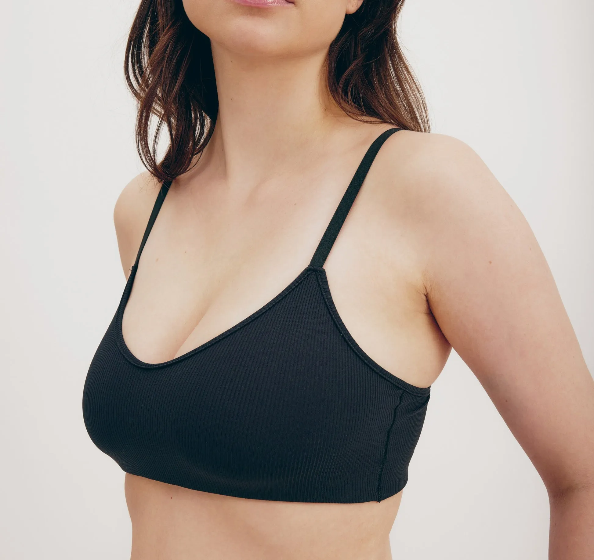 Organic Basics Naked Rib Bralette - Black
