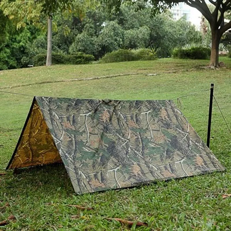 Outdoor Military Waterproof Rain Coat - 3 In 1  Lightweight Reusable Camping Hiking Raincoat Poncho for Men and Women