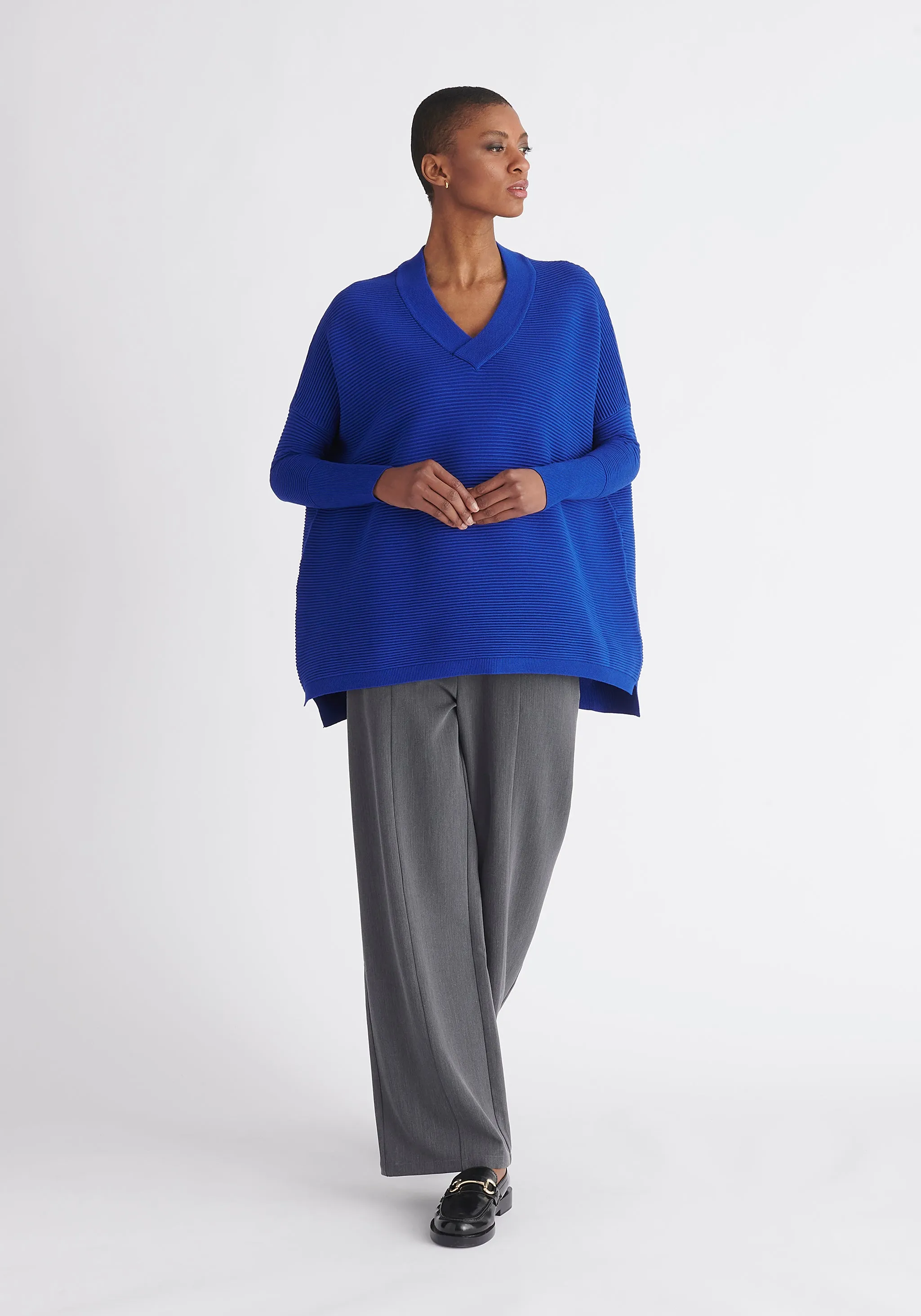 Paisie V-Neck Ribbed Jumper
