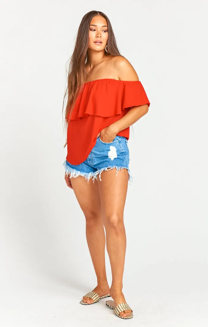 Ruffle Top ~ Bonfire