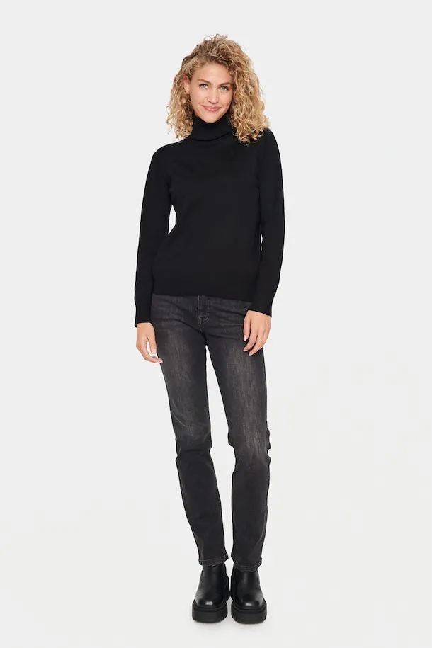 Saint Tropez Mila Rollneck - Black