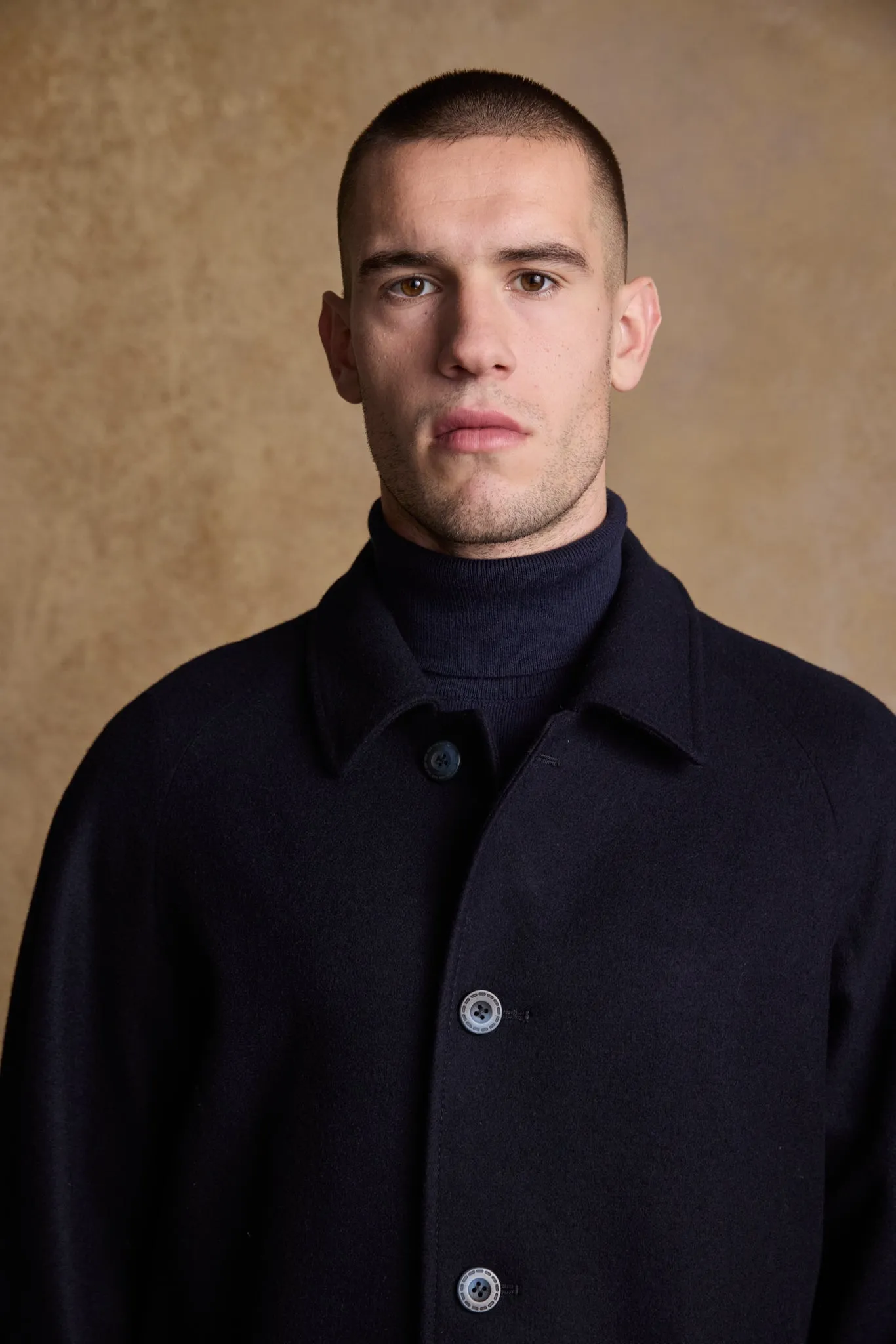 Sean Tweed Coat - Deep Navy Melton