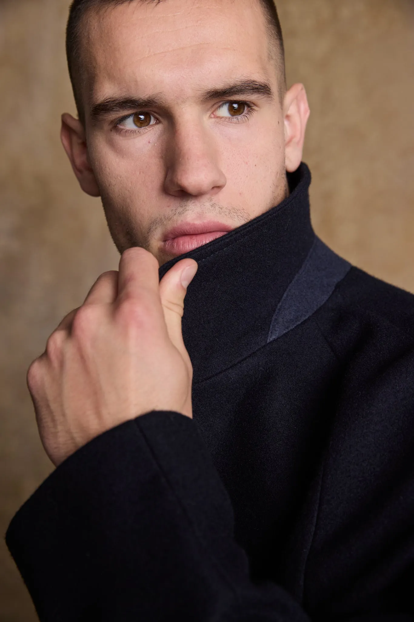 Sean Tweed Coat - Deep Navy Melton