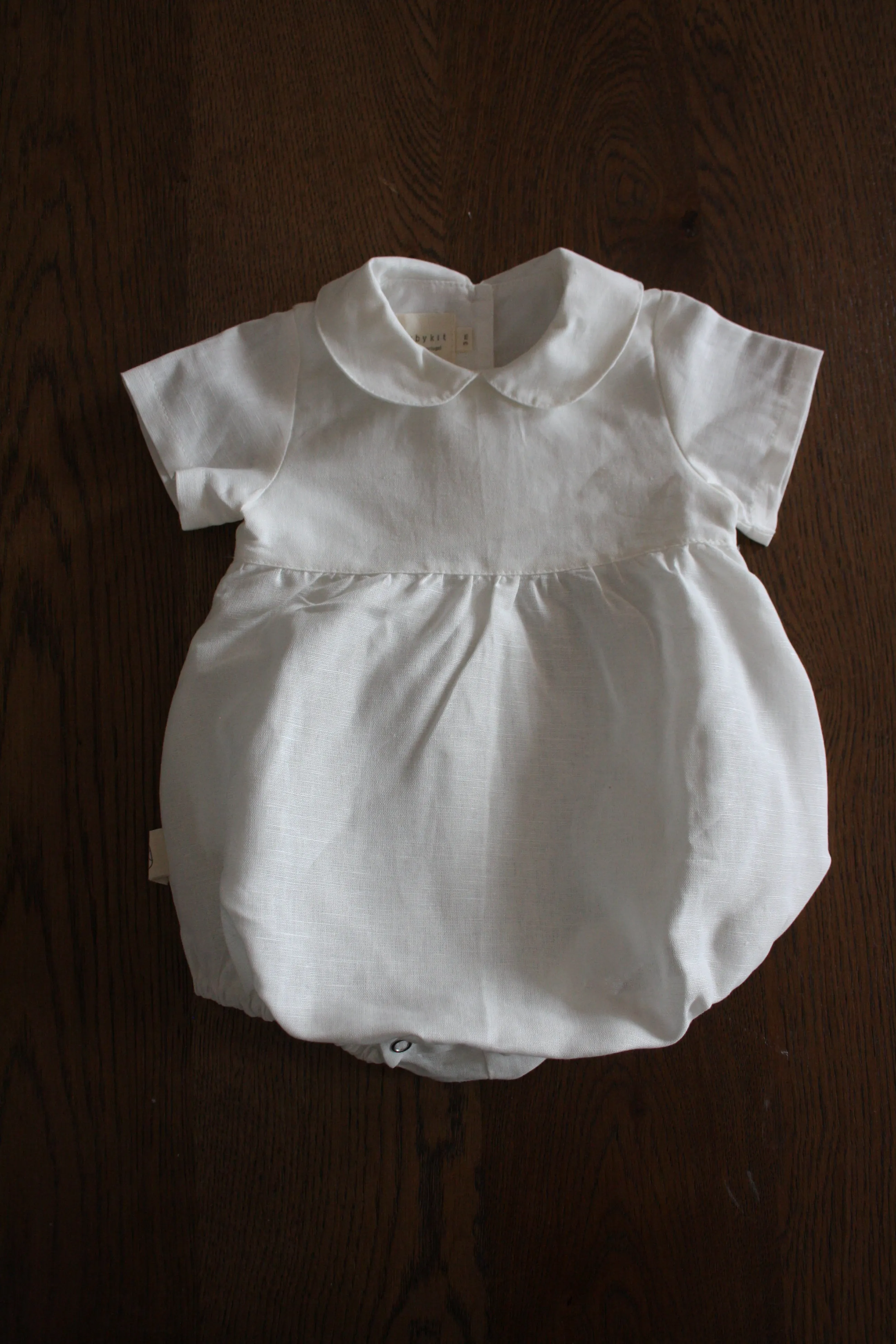 Short sleeve peter pan romper - choose the embroidery