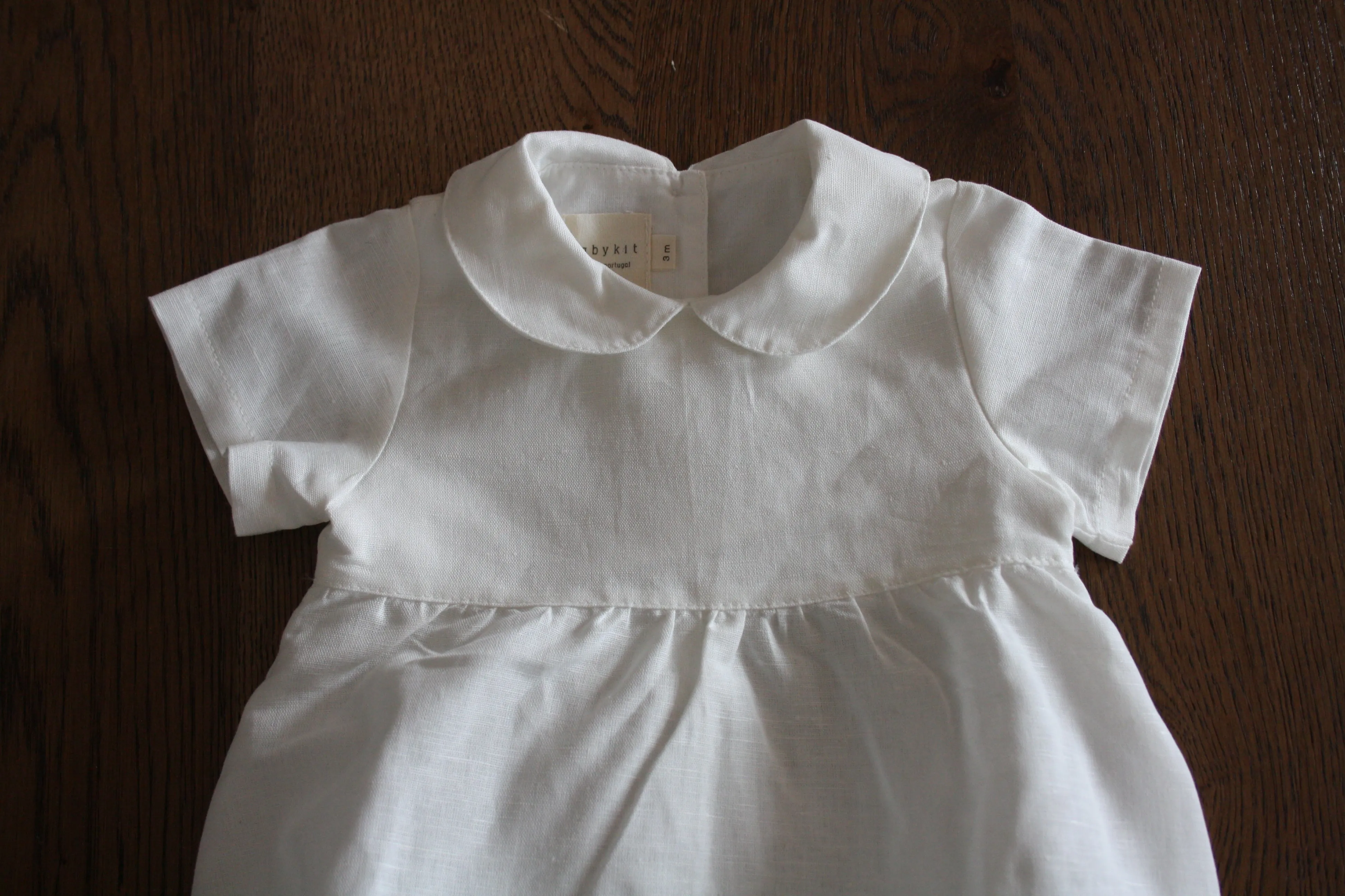 Short sleeve peter pan romper - choose the embroidery
