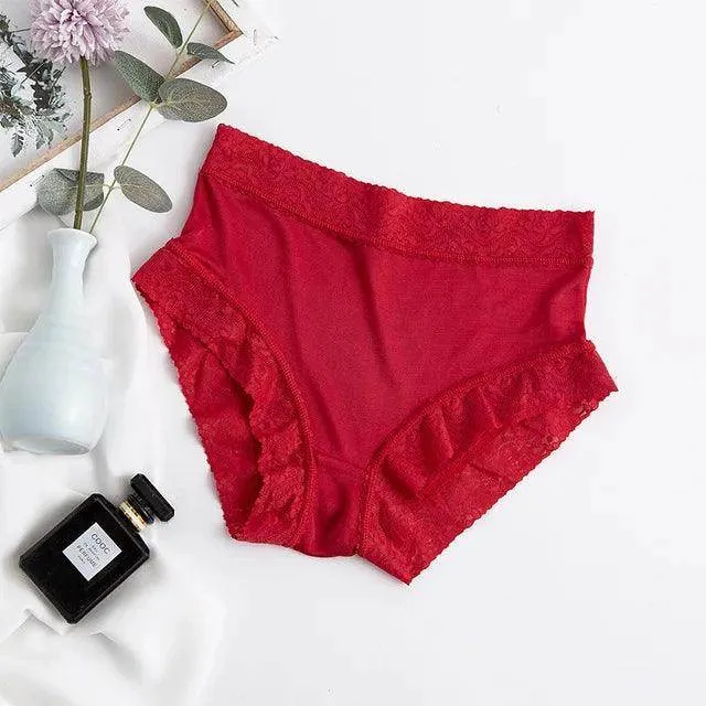 Silk Panties - Natural Waist Briefs Breathable Underwear