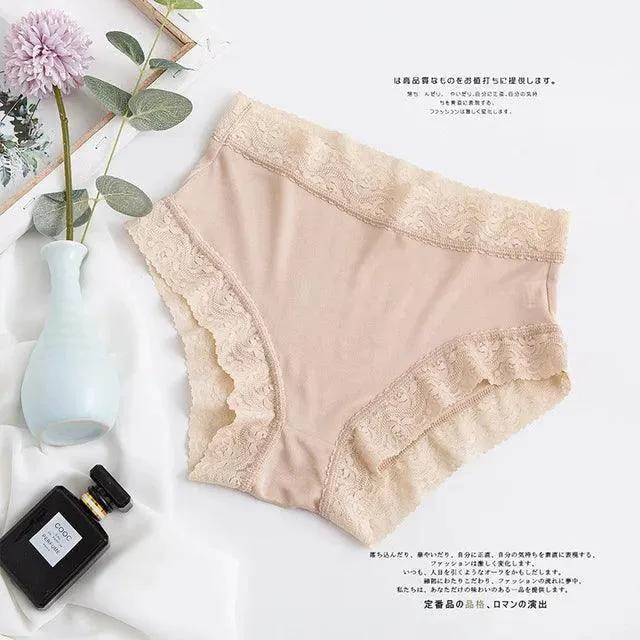 Silk Panties - Natural Waist Briefs Breathable Underwear