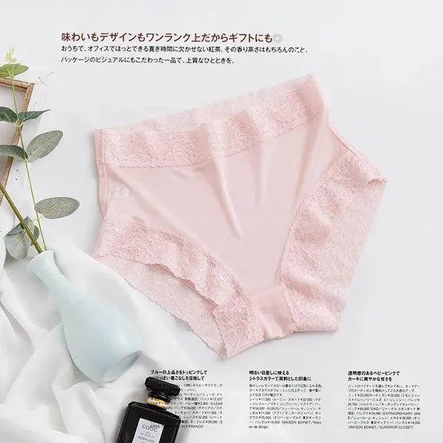 Silk Panties - Natural Waist Briefs Breathable Underwear