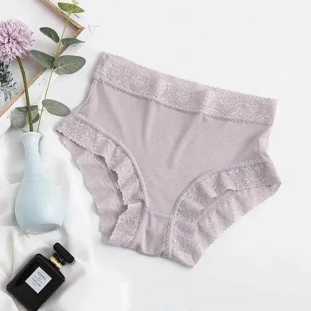 Silk Panties - Natural Waist Briefs Breathable Underwear
