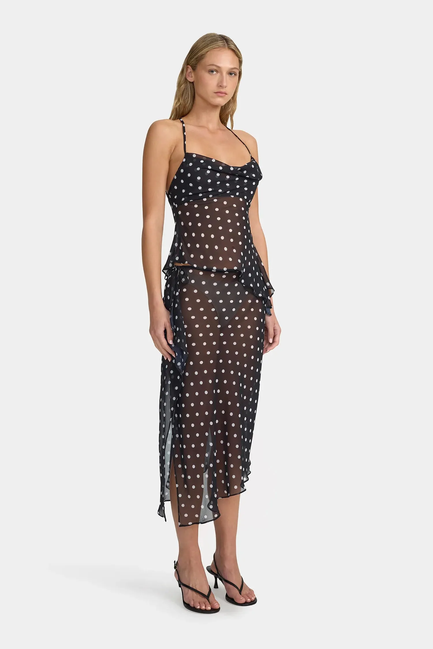 SILVERSTONE MIDI SKIRT | POLKA