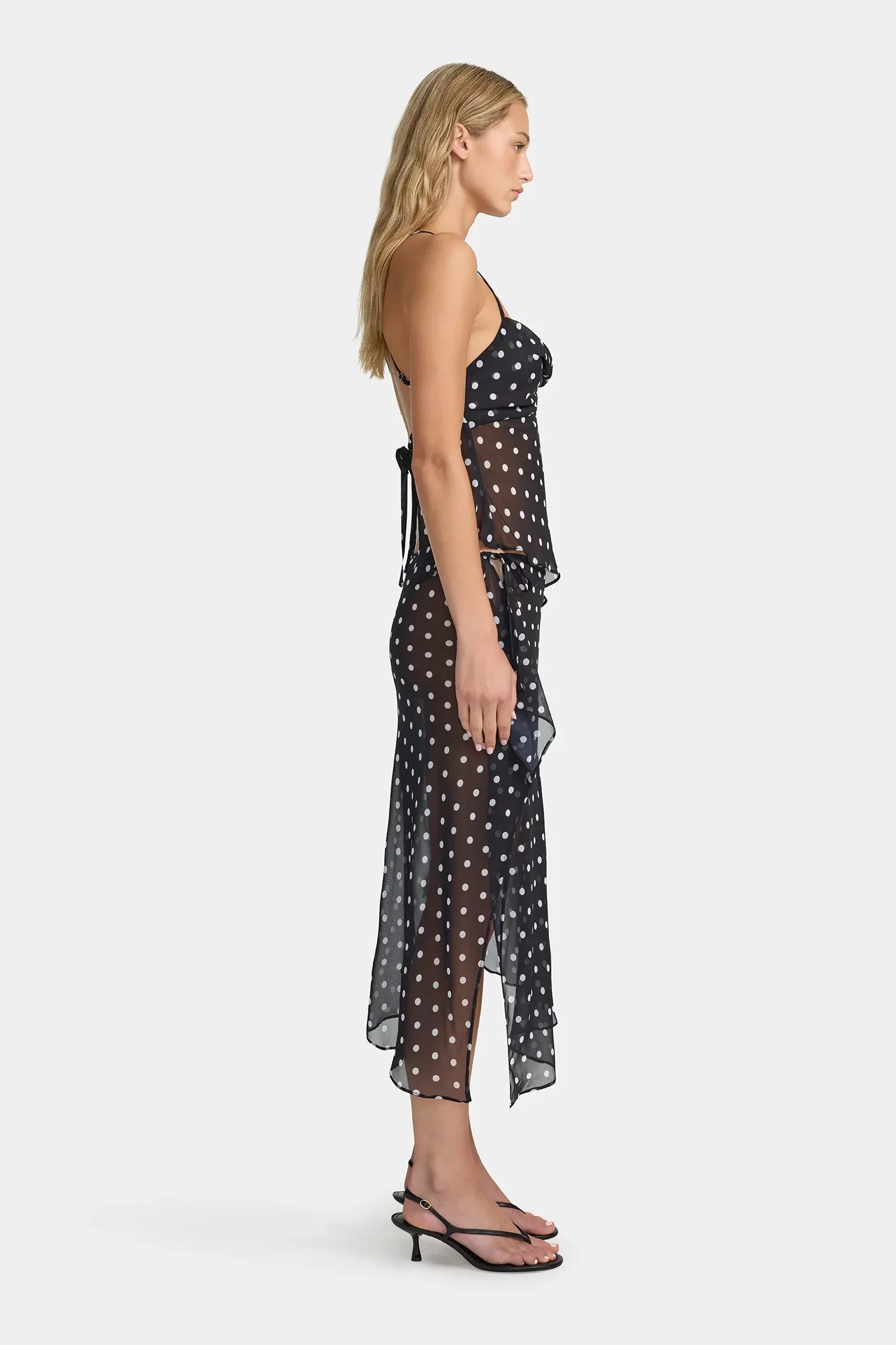 SILVERSTONE MIDI SKIRT | POLKA