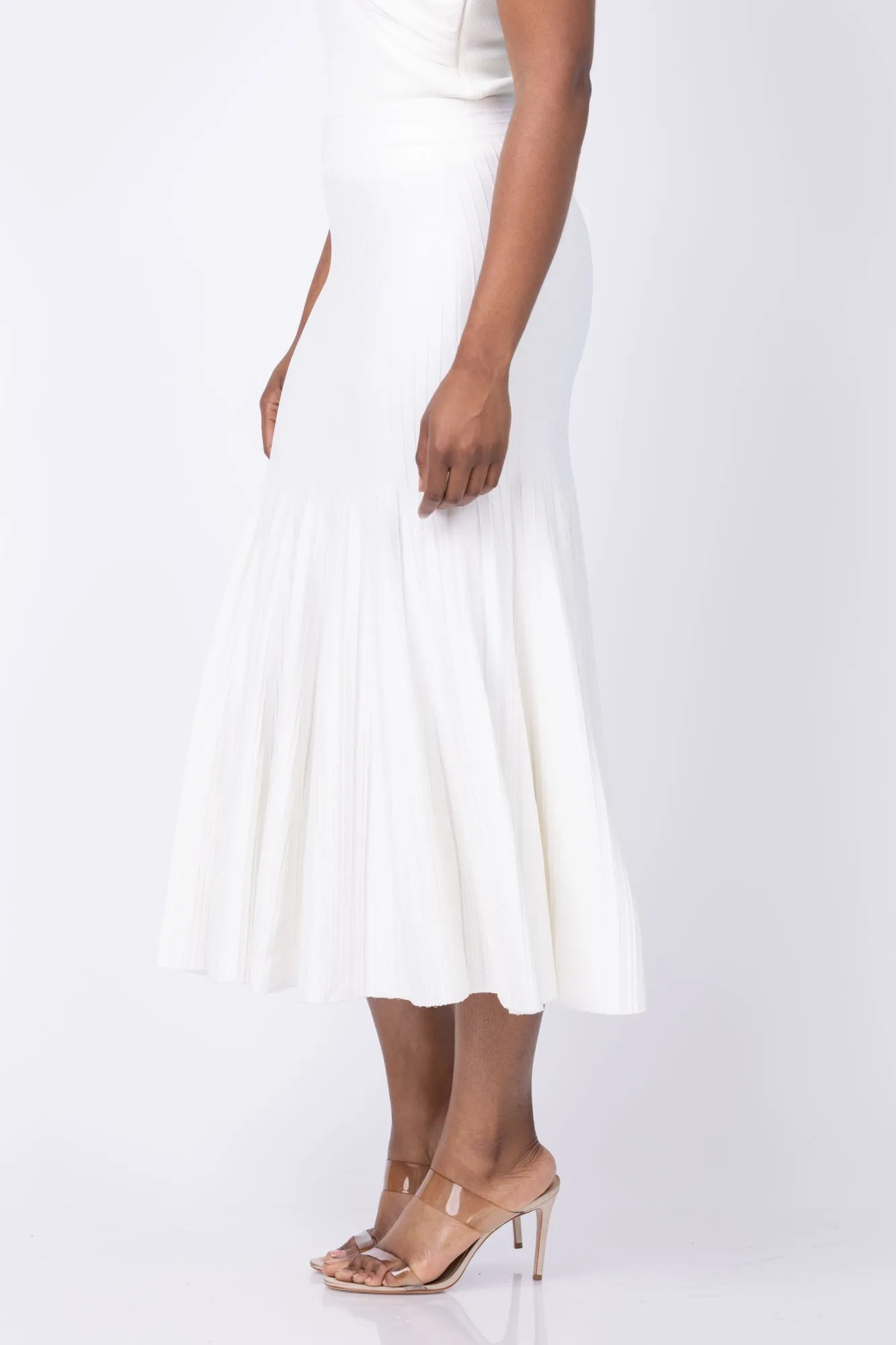Simkhai Anitha Midi Skirt In Ivory