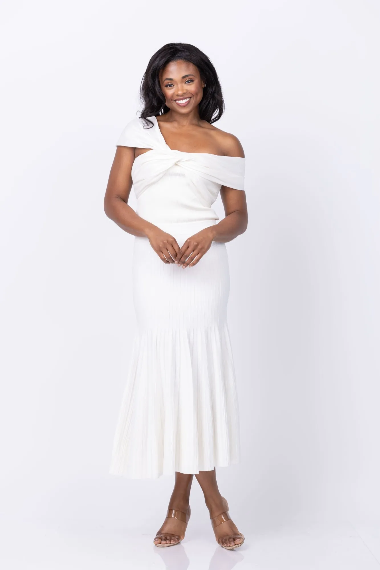Simkhai Anitha Midi Skirt In Ivory