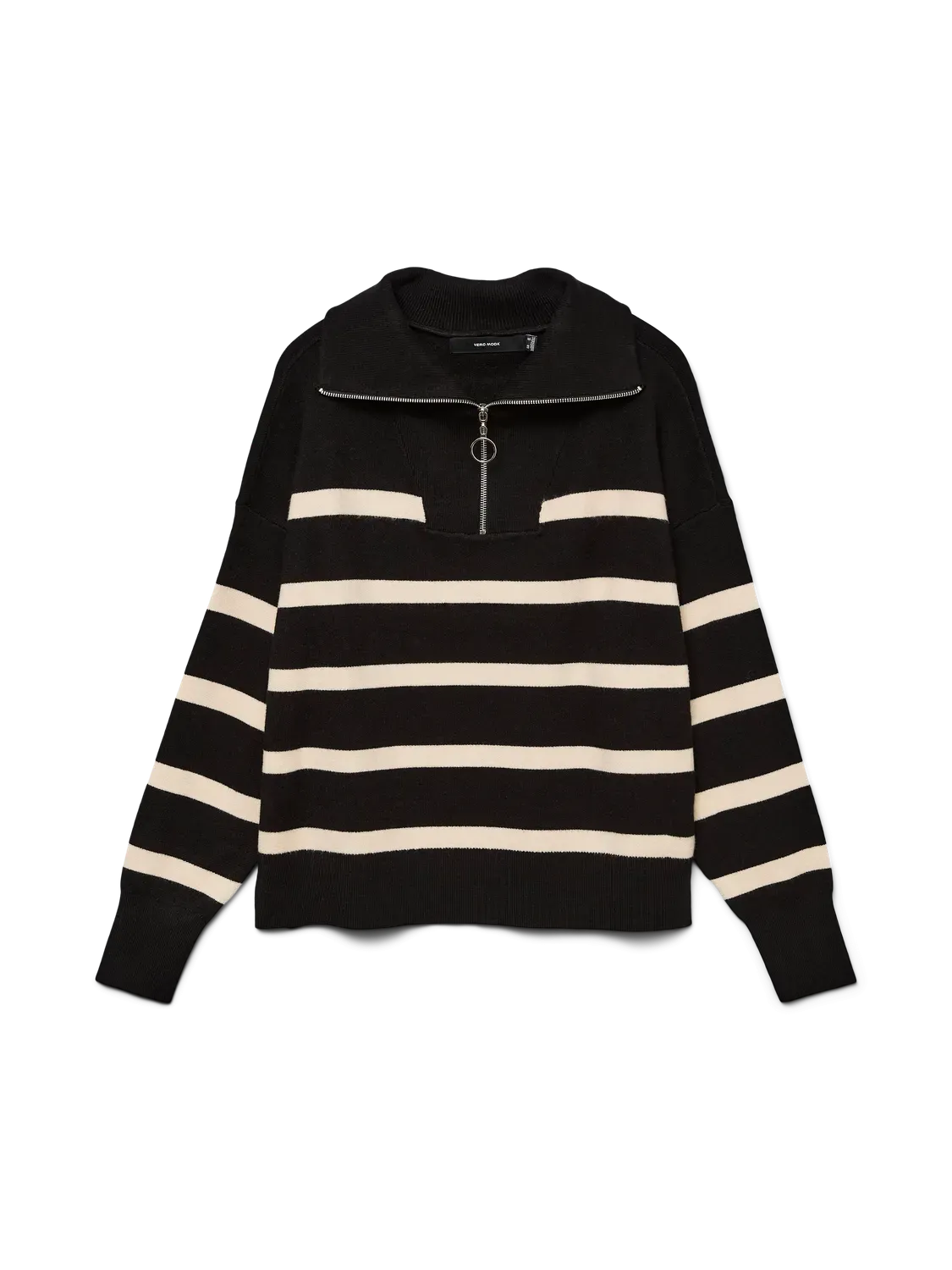 Stripe Zip Up Pullover