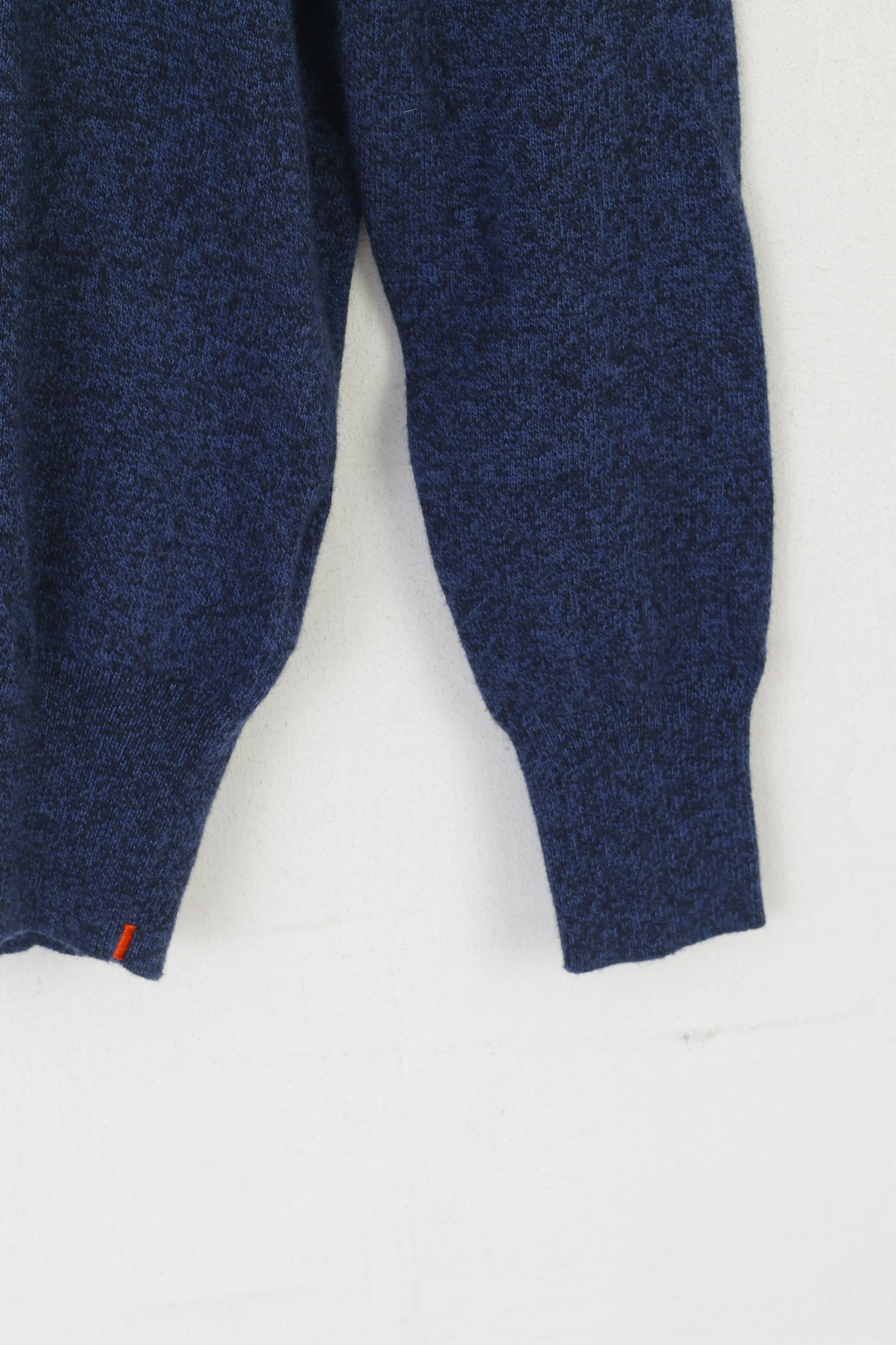 Superdry Men S Jumper Blue Cotton Cashmere Blend V Neck Soft vintage Sweater
