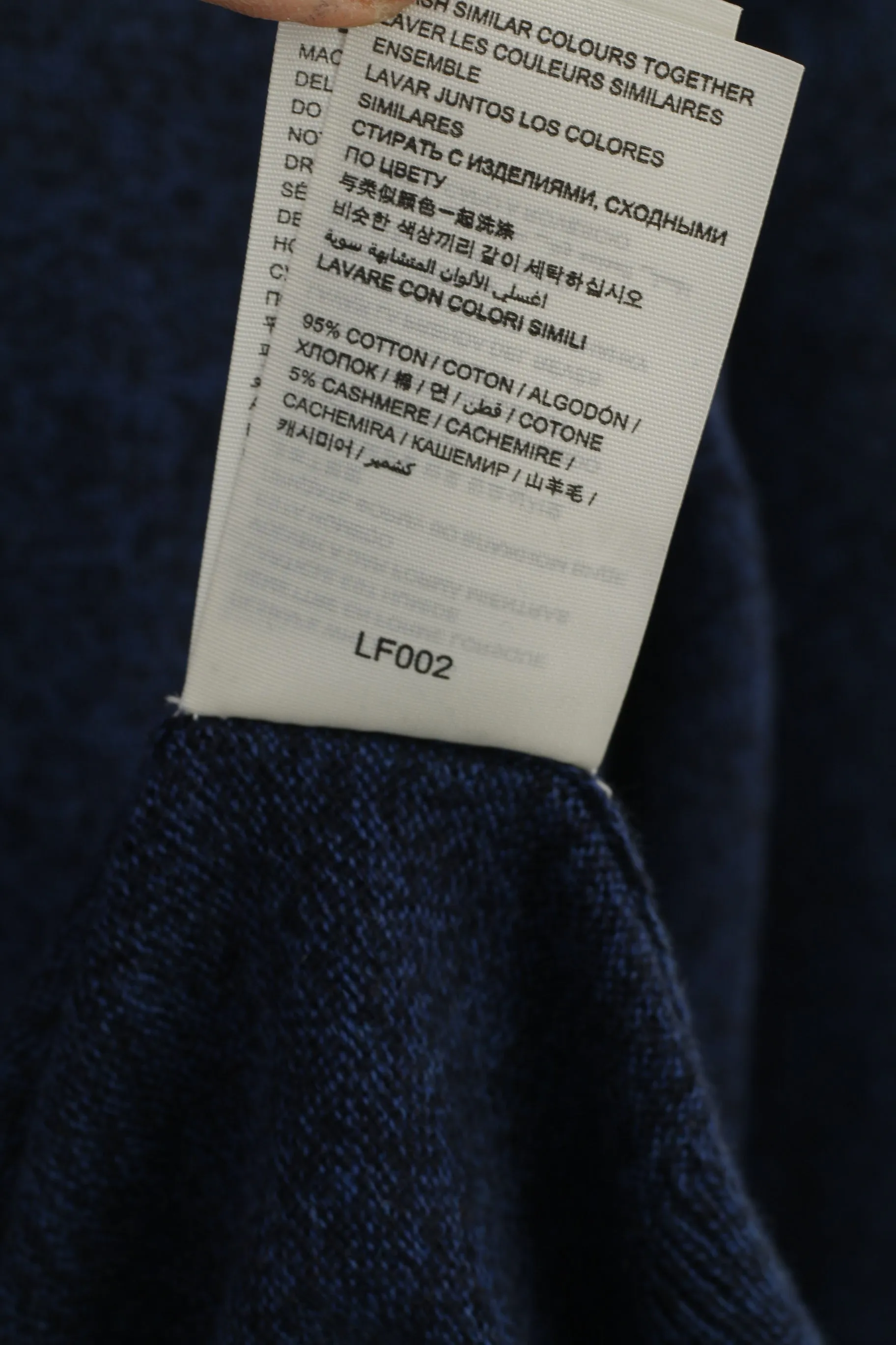 Superdry Men S Jumper Blue Cotton Cashmere Blend V Neck Soft vintage Sweater