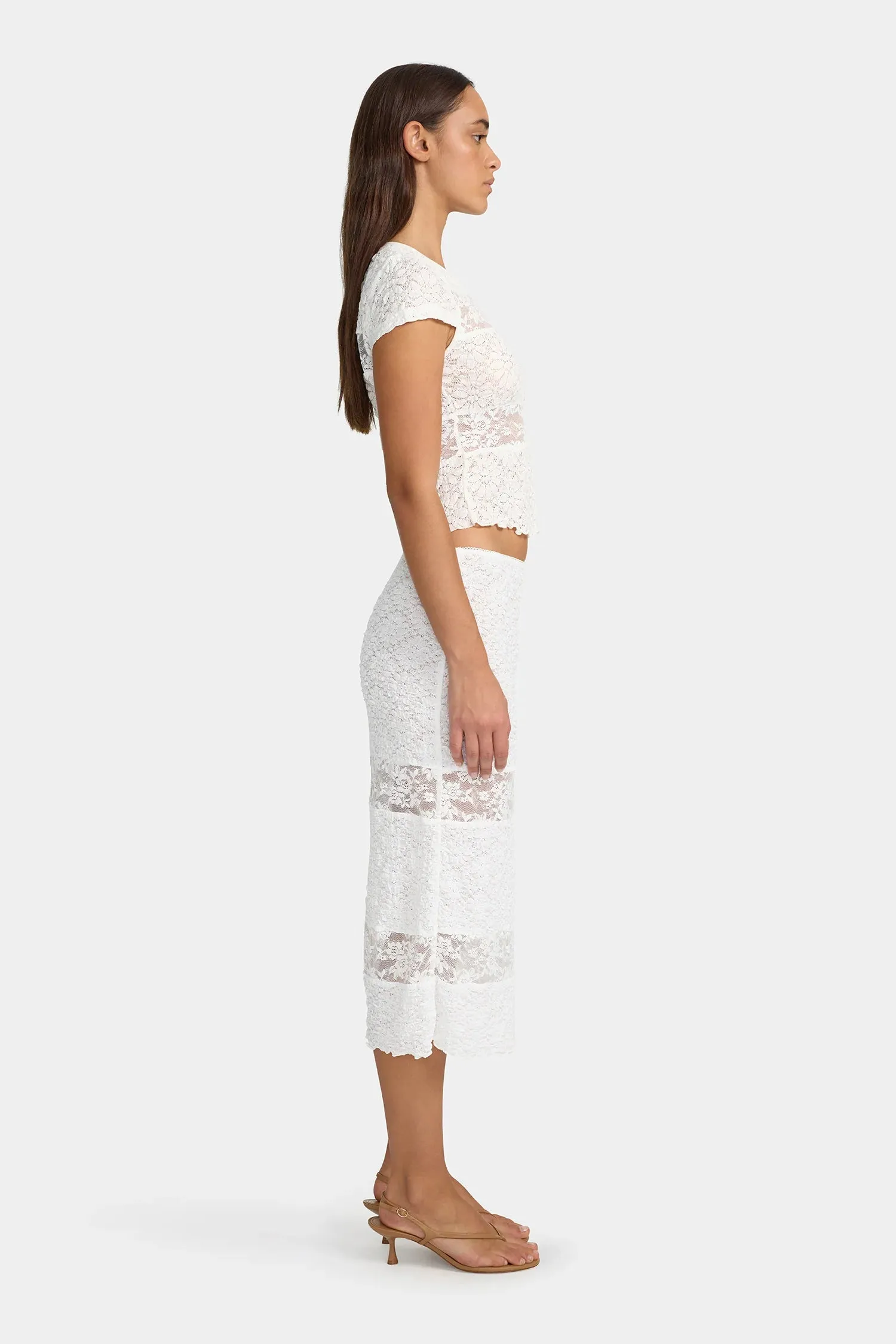SUZA MIDI SKIRT | WHITE