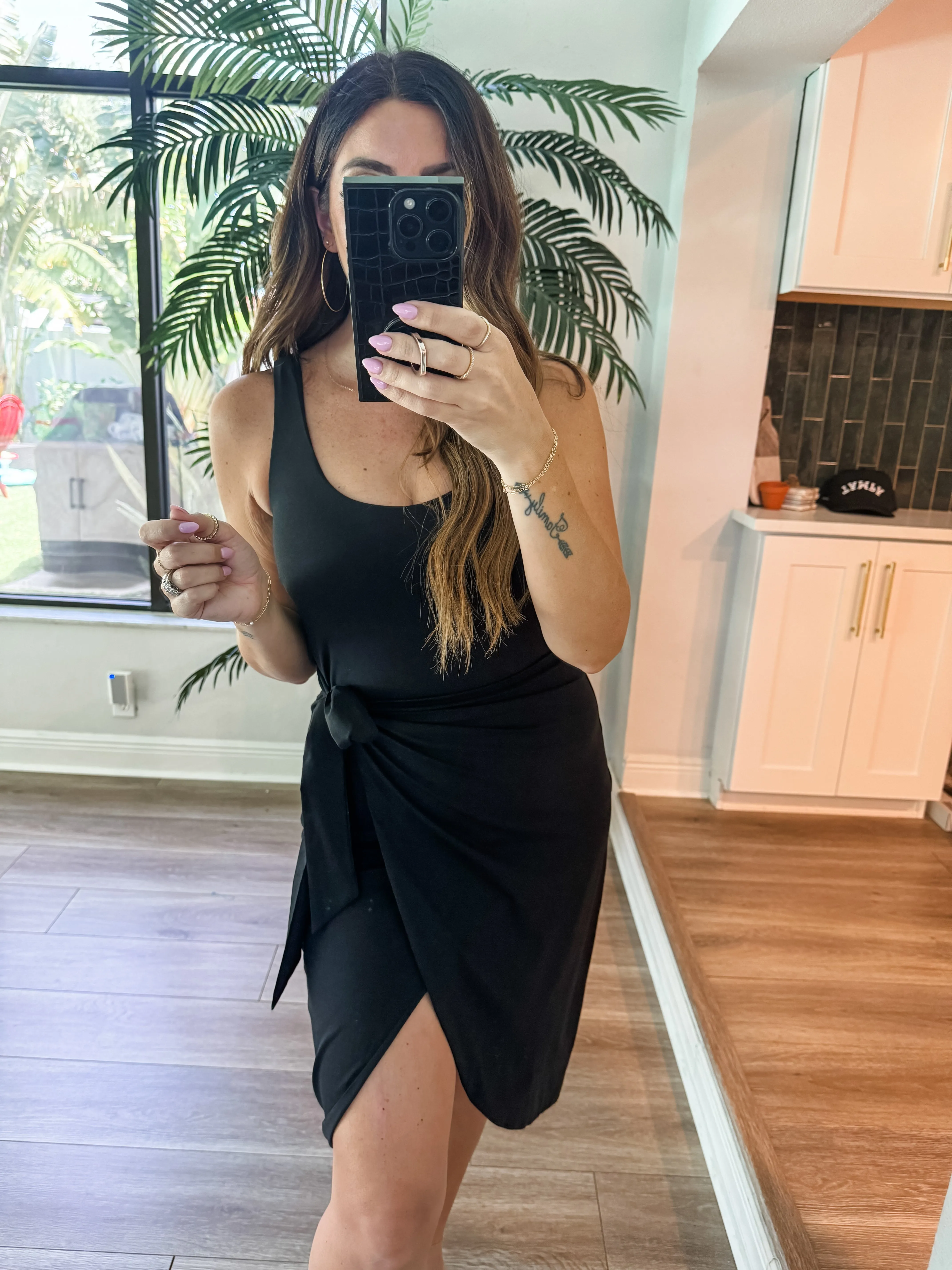 The Danielle Little Black Wrap Dress