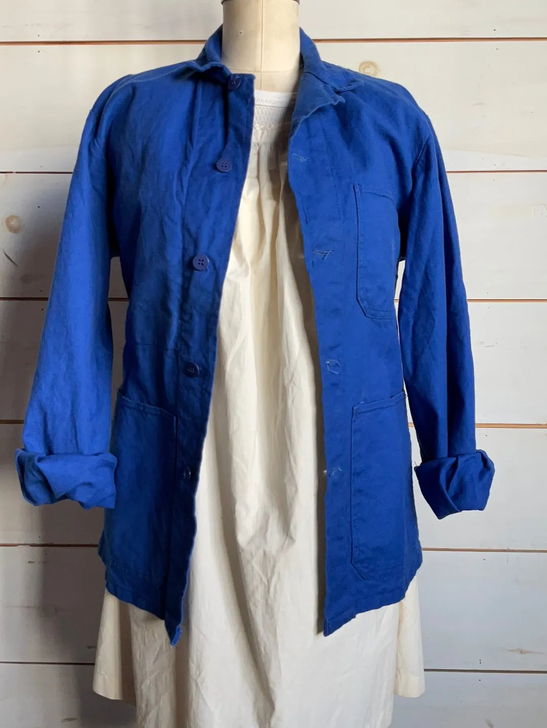 Vintage Indigo Chore Coat - Bright