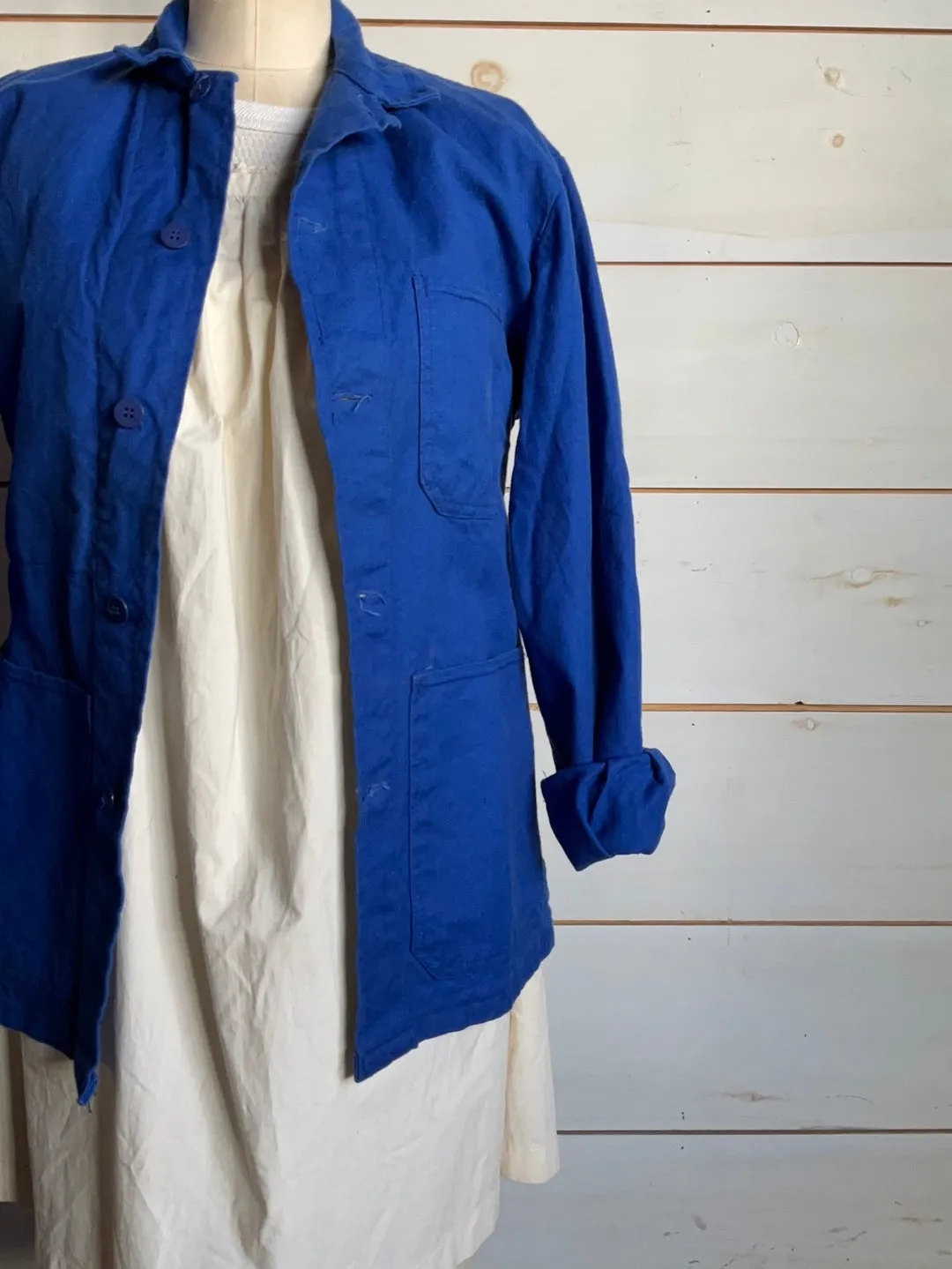 Vintage Indigo Chore Coat - Bright
