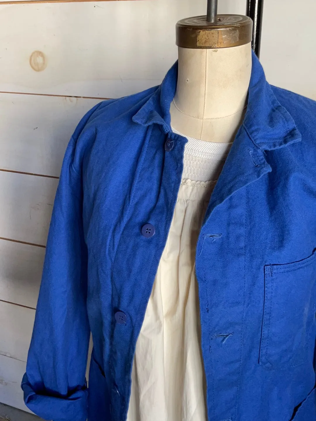Vintage Indigo Chore Coat - Bright