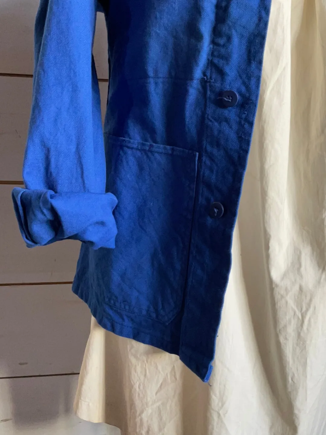 Vintage Indigo Chore Coat - Bright