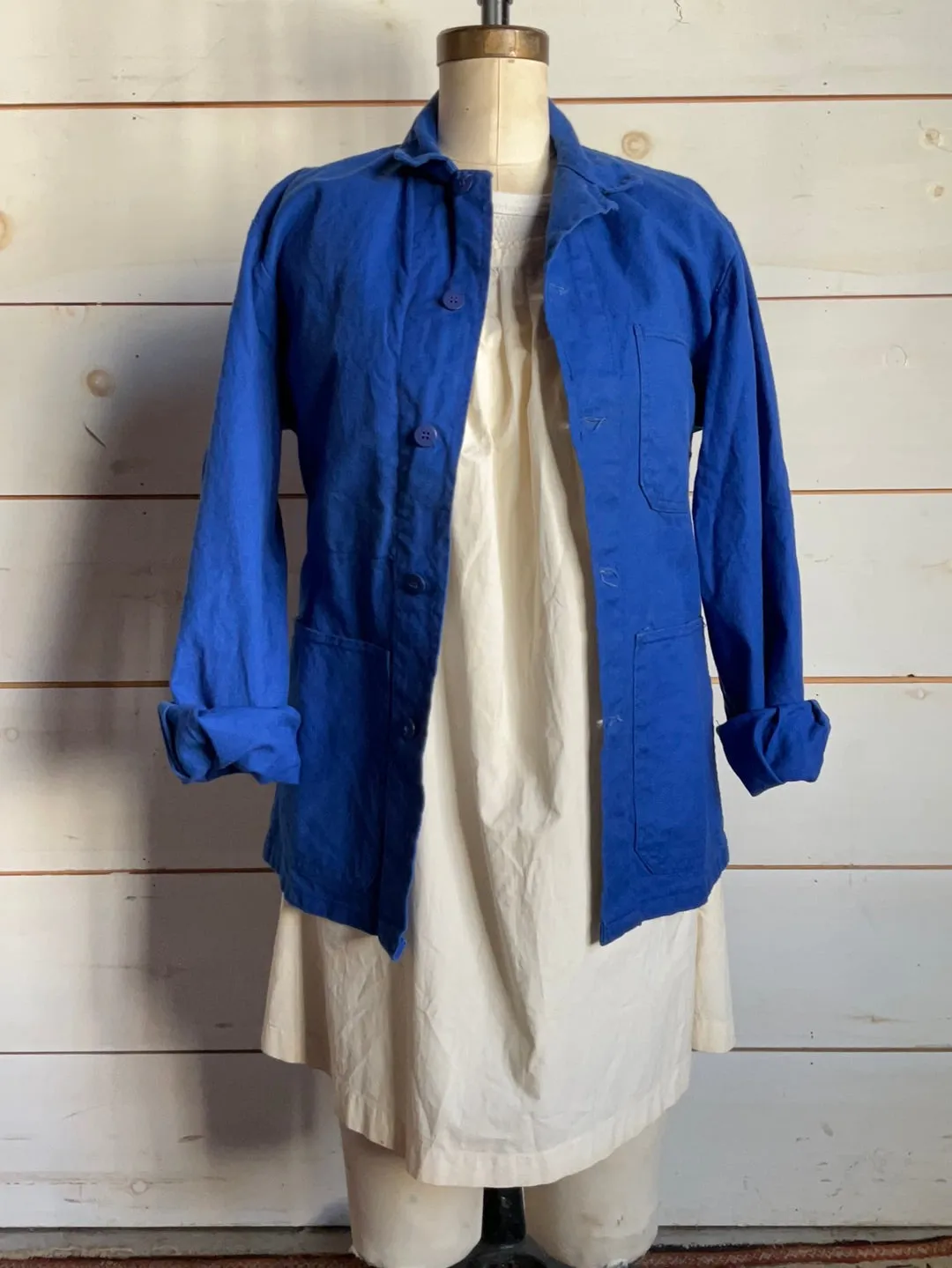 Vintage Indigo Chore Coat - Bright