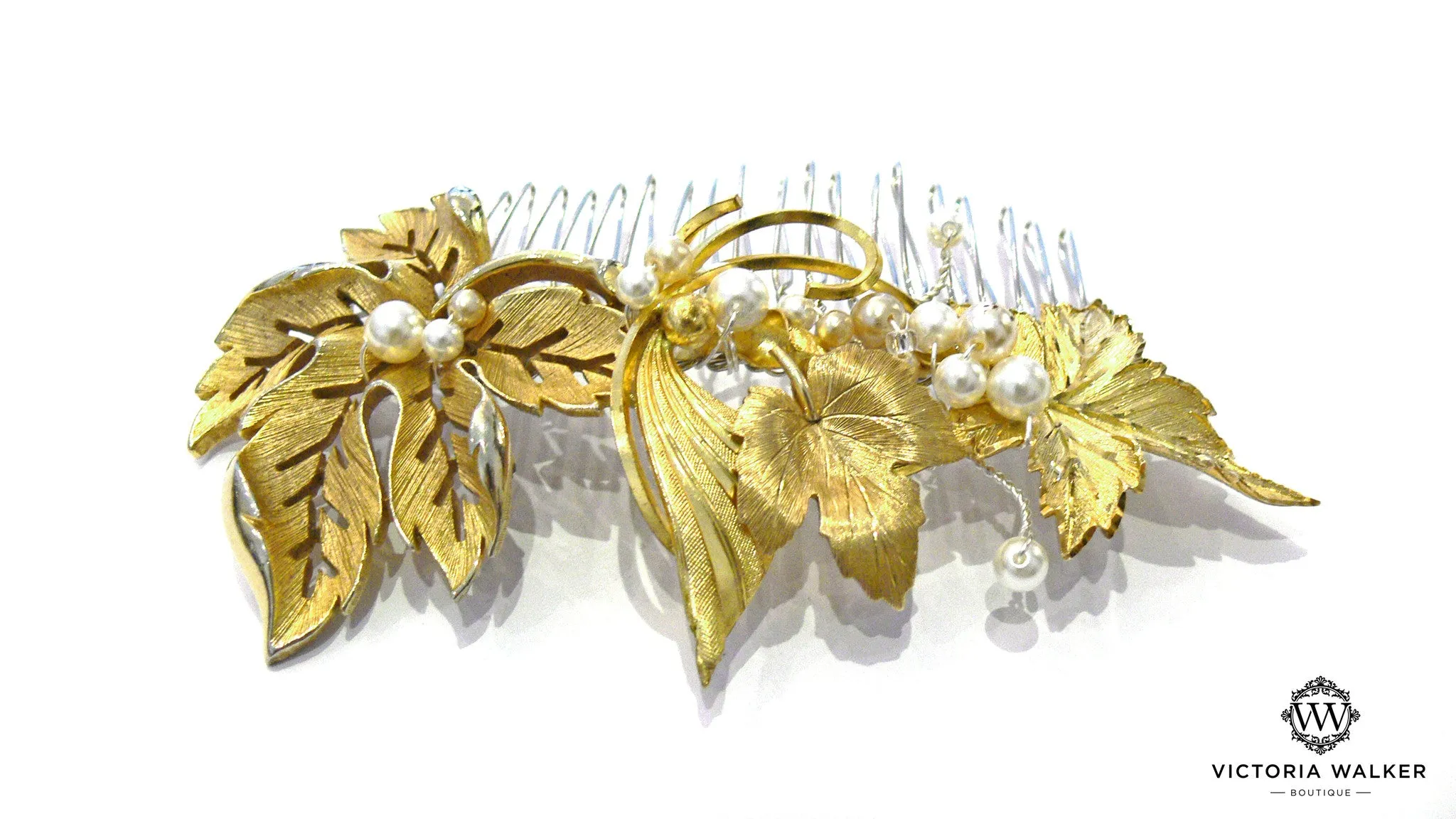 Vintage Maple Leaves Comb