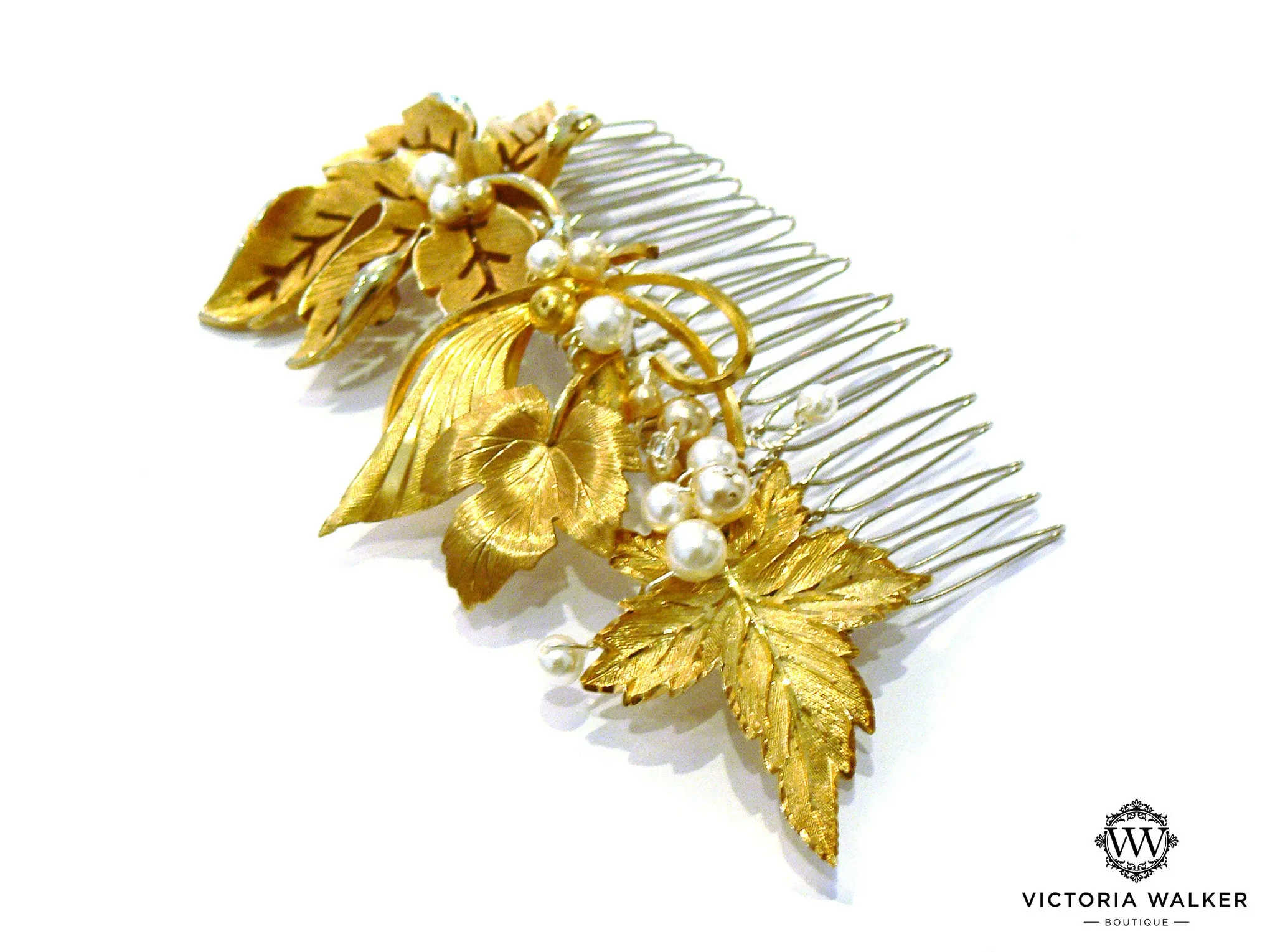 Vintage Maple Leaves Comb