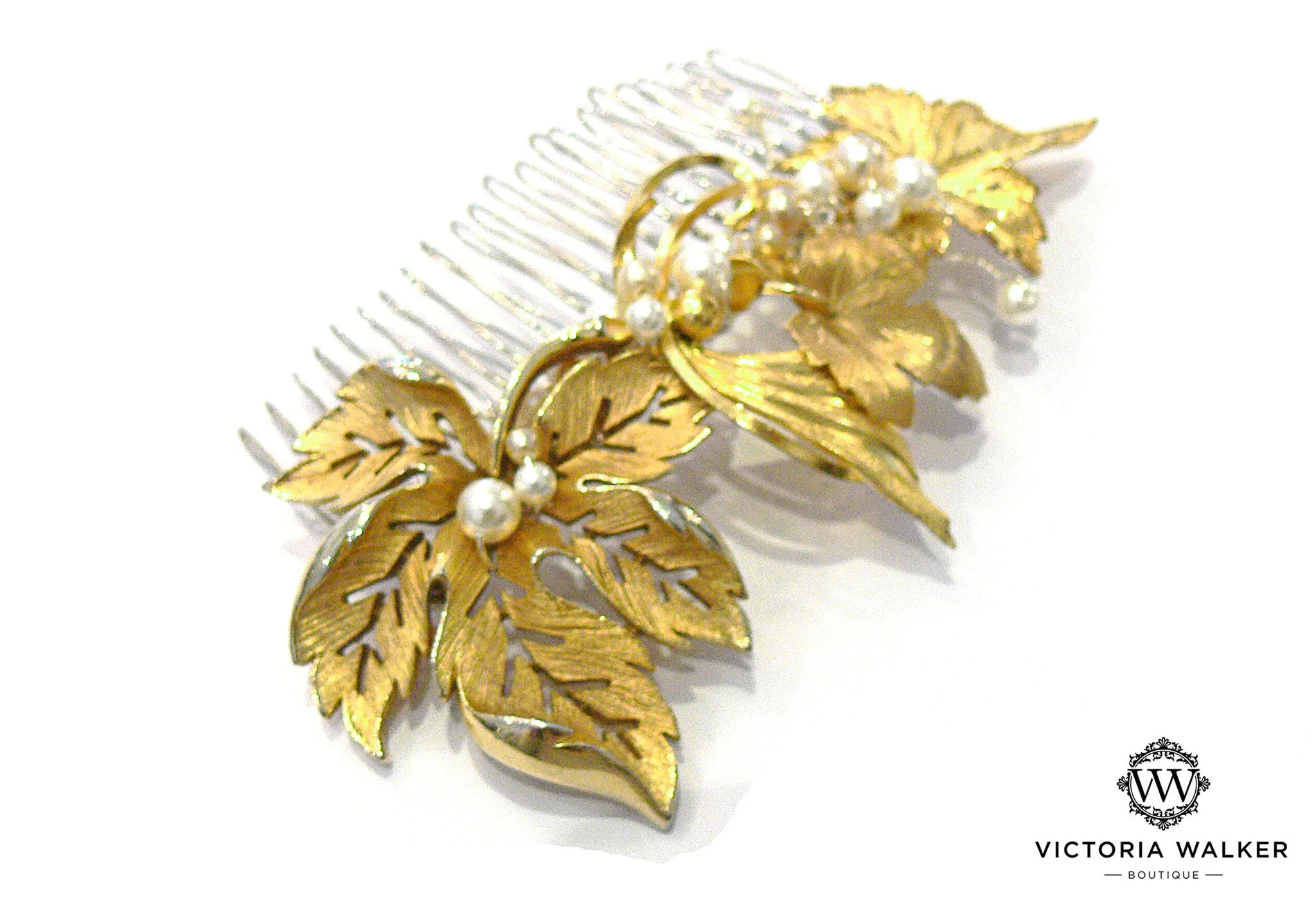 Vintage Maple Leaves Comb