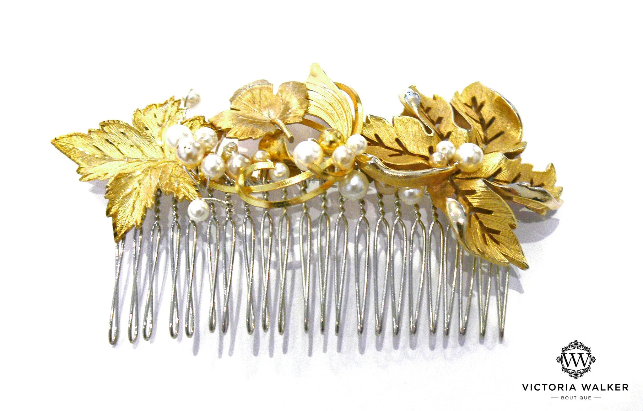 Vintage Maple Leaves Comb