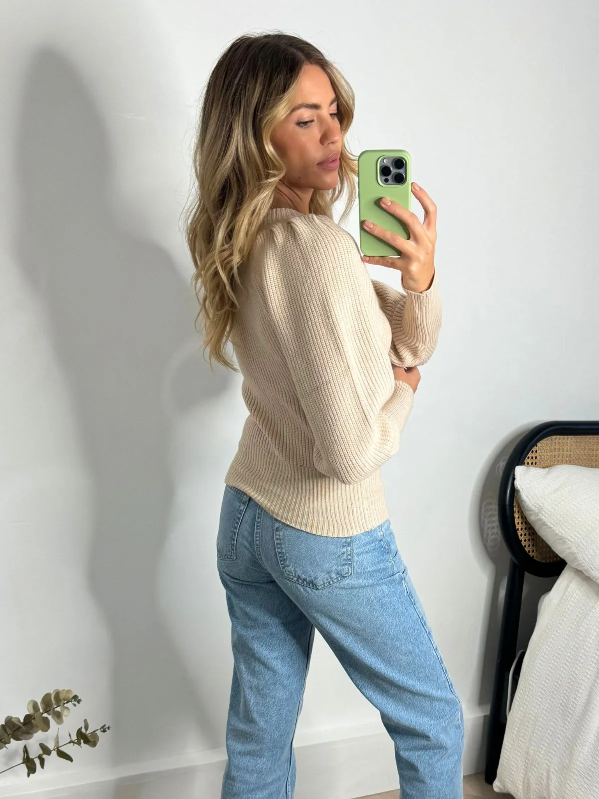 Viola Sweetheart Shrug Look Jumper / Cream
