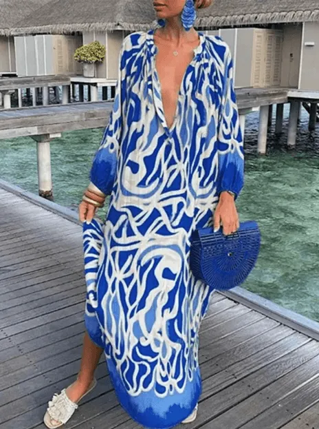 Women's Printed Summer Dress: Elegant & Breathable Sleeveless Dress