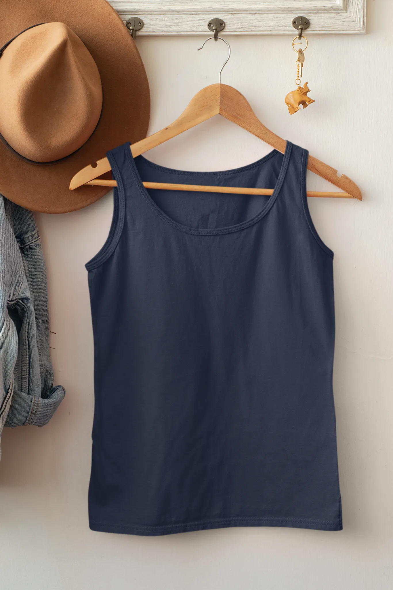 Women's Tank Top: Navy Blue