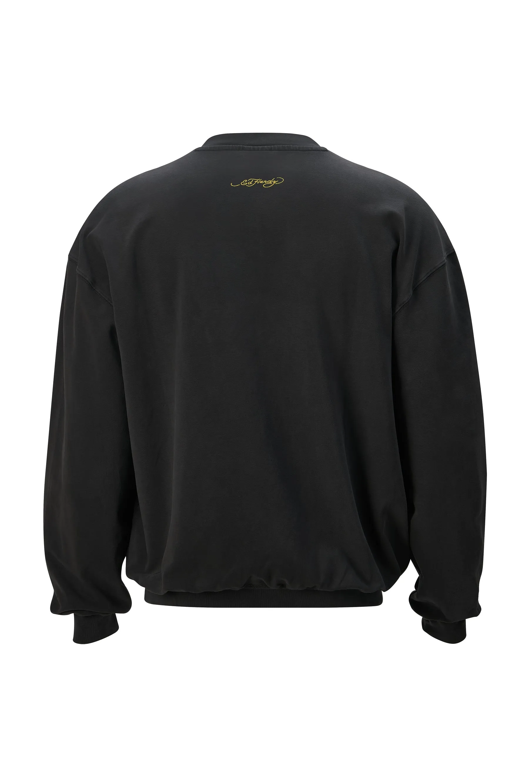 Womens Tiger-Vintage-Roar Crew Neck Sweatshirt - Black